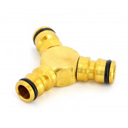 Тройник Y-образный латунь системный в блистере