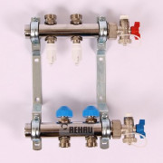 Колл.группа 1'х3/4' нерж 2 вых HKV-D с расходом и термостатич вентилями