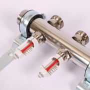 Колл.группа 1'х3/4' нерж 2 вых HKV-D с расходом и термостатич вентилями