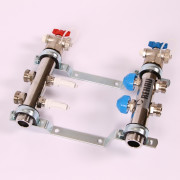 Колл.группа 1'х3/4' нерж 2 вых HKV-D с расходом и термостатич вентилями