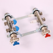 Колл.группа 1'х3/4' нерж 2 вых HKV-D с расходом и термостатич вентилями