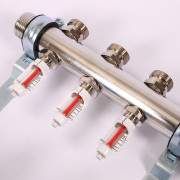 Колл.группа 1'х3/4' нерж 3 вых HKV-D с расходом и термостатич вентилями