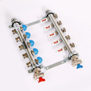 Колл.группа 1'х3/4' нерж 5 вых HKV-D с расходом и термостатич вентилями