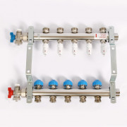 Колл.группа 1'х3/4' нерж 5 вых HKV-D с расходом и термостатич вентилями