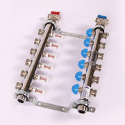 Колл.группа 1'х3/4' нерж 6 вых HKV-D с расходом и термостатич вентилями