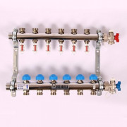 Колл.группа 1'х3/4' нерж 6 вых HKV-D с расходом и термостатич вентилями