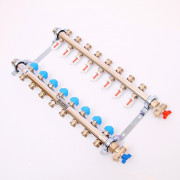 Колл.группа 1'х3/4' нерж 8 вых HKV-D с расходом и термостатич вентилями