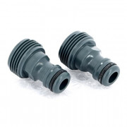 Переходники 3/4' (26,5 мм) для подкл к резьбе пластик 2 шт в блистере