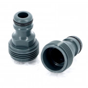 Переходники 3/4' (26,5 мм) для подкл к резьбе пластик 2 шт в блистере