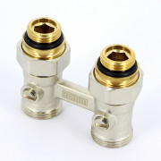 Узел НН 1/2'х3/4' ЕК с накид гайкой шар краны для радиаторов с ниж подвод