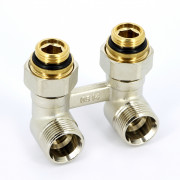 Узел НН 1/2'х3/4' ЕК угловой с накид гайкой шар краны для радиаторов с ниж подвод