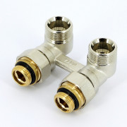 Узел НН 1/2'х3/4' ЕК угловой с накид гайкой шар краны для радиаторов с ниж подвод