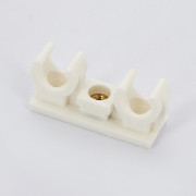 Крепление для труб 12 мм двойное с латунной втулкой М6 BIS