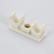 Крепление для труб 12 мм двойное с латунной втулкой М6 BIS