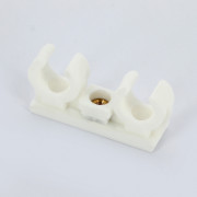 Крепление для труб 14-15 мм двойное с латунной втулкой М6 BIS