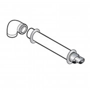 Горизонтальный коаксиальный дымоход 110/150мм