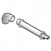 Горизонтальный коаксиальный дымоход 80/125мм