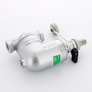 Фильтр 100мкм, под манометр,  Max: 95 'C, 25 бар. Поворотное соединение 1/2