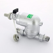 Фильтр 100мкм, под манометр,  Max: 95C, 25 бар. Поворотное соединение 1/2