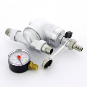 Фильтр 100мкм, с манометром,  Max: 95 'C, 25 бар. Поворотное соединение 1/2