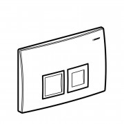 Кнопка смыва Geberit Delta50, матовый хром