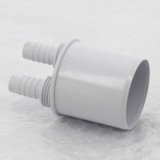 Адаптер для подключения слива с 2-мя прямыми отводами, вход 14 мм/ 1/2