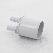 Адаптер для подключения слива с 2-мя прямыми отводами, вход 14 мм/ 1/2