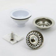 Выпуск 113 мм нерж. решетка с фильтр. пробкой, H=70 мм, выход 1 1/2