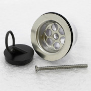 Выпуск 70 мм нерж. решетка с пробкой, выход 1 1/2