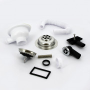 Слив-перелив для рак. 113 мм нерж. решетка под круг./прямоуг. отв. L=235 х 25 мм, выход 1 1/2