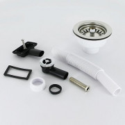 Слив-перелив для рак. 113 мм нерж. решетка под круг./прямоуг. отв. L=235 х 25 мм, выход 1 1/2