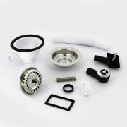 Слив-перелив для рак. 113 мм нерж. решетка под круг./прямоуг. отв. L=235 х 25 мм, выход 1 1/2