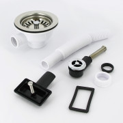 Слив-перелив для рак. 113 мм нерж. решетка под круг./прямоуг. отв. L=235 х 25 мм, выход 1 1/2