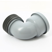 Труба фановая L=175 мм на 90 с манжетой, вход 110 мм под раструб. соед-е, выход внутрь 110 мм трубы