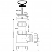 Сифон бутылочный 1 1/2