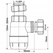 Сифон бутылочный 1 1/4