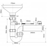 Сифон трубный 1 1/2