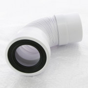 Труба фановая L=230-440 мм гофр., вход 97-107 мм, выход 110 мм