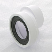 Труба фановая L=125 мм с 40 мм смещ., вход 97-107 мм, выход 110 мм