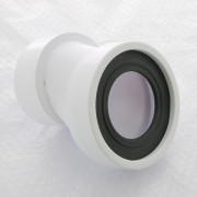 Труба фановая L=125 мм с 40 мм смещ., вход 97-107 мм, выход 110 мм