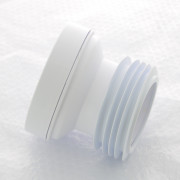 Труба фановая L=140 мм под углом 14 с манжетой, вход 97-107 мм, выход вставляется внутрь 110 мм