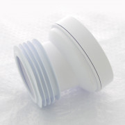 Труба фановая L=140 мм под углом 14 с манжетой, вход 97-107 мм, выход вставляется внутрь 110 мм