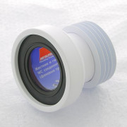 Труба фановая L=140 мм под углом 14 с манжетой, вход 97-107 мм, выход вставляется внутрь 110 мм