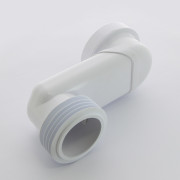 Труба фановая L=160 мм с манжетой и 180 мм смещ., вход 97-107 мм, выход внутрь 110 мм трубы