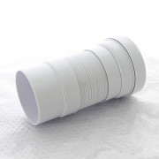 Труба фановая L=230-330 мм гофр., вход 97-107 мм метал. хомут, выход 110 мм