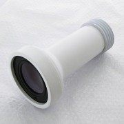 Труба фановая L=260 мм с манжетой, вход 97-107мм, выход внутрь 90 мм трубы