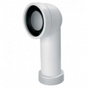 Труба фановая L=285 мм под углом 90 с манжетой, вход 97-107 мм, выход внутрь 110 мм трубы