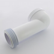 Труба фановая L=285 мм под углом 90 с манжетой, вход 97-107 мм, выход внутрь 110 мм трубы