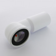 Труба фановая L=285 мм под углом 90, вход 97-107 мм, выход 110 мм