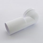 Труба фановая L=285 мм под углом 90, вход 97-107 мм, выход 110 мм